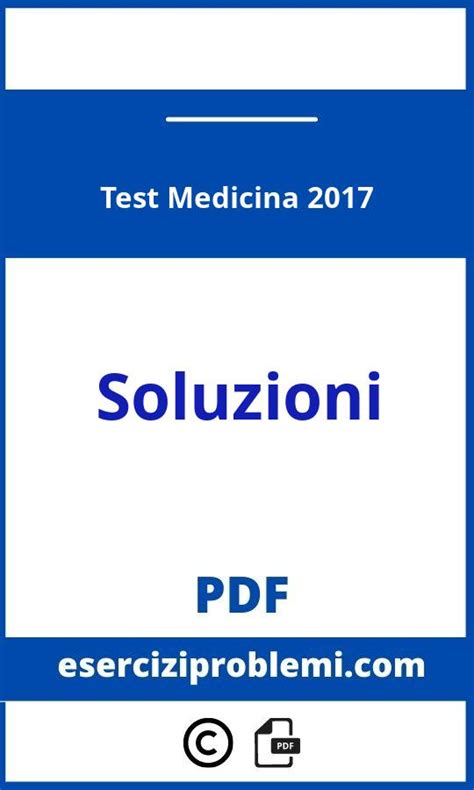 test medicina pdf con soluzioni